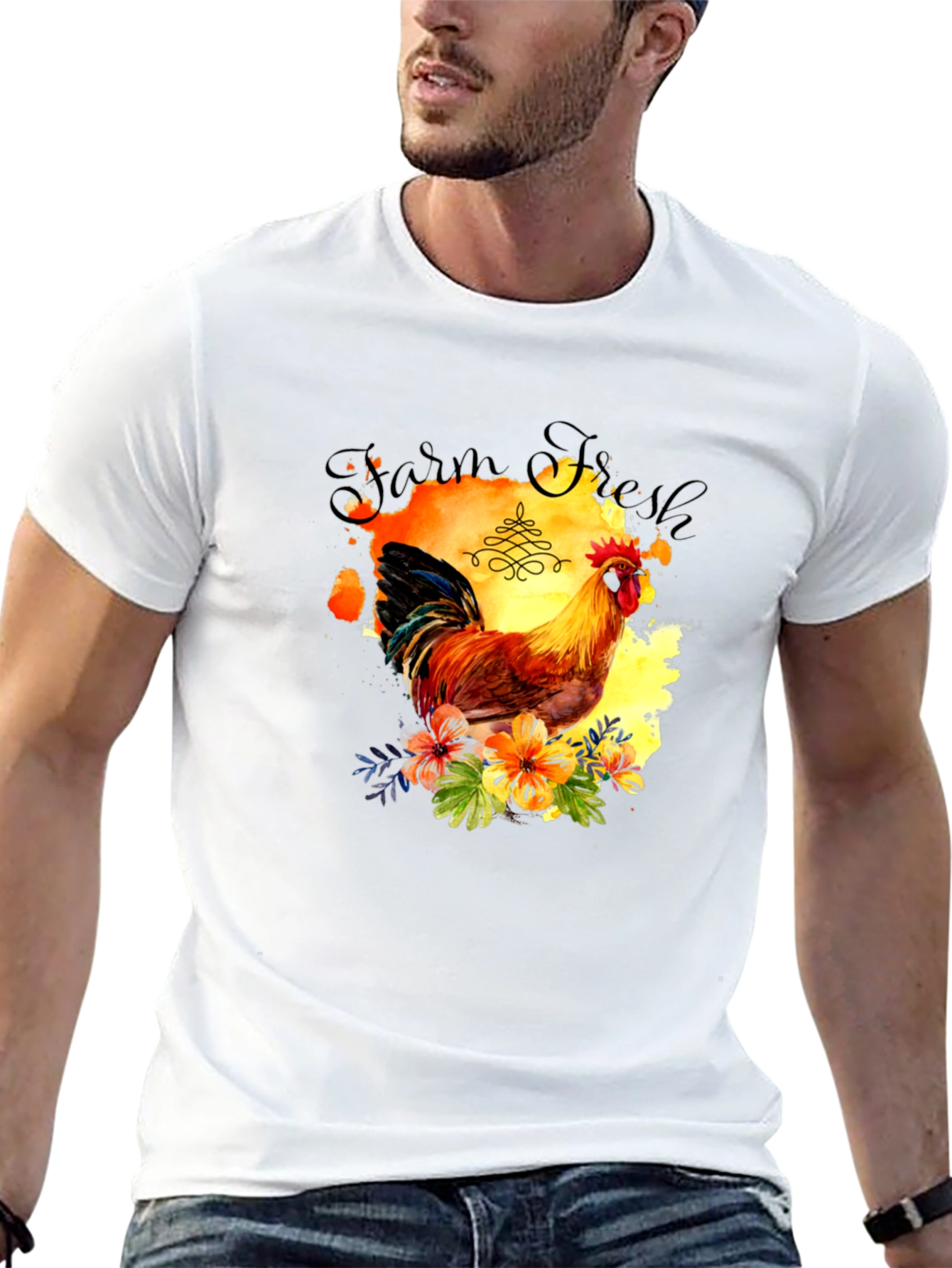 Farm Fresh Rooster Graphic Tee