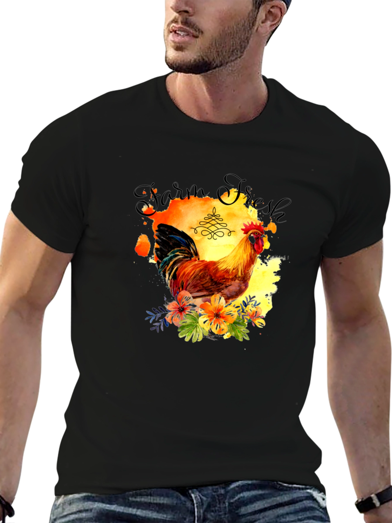 Farm Fresh Rooster Graphic Tee
