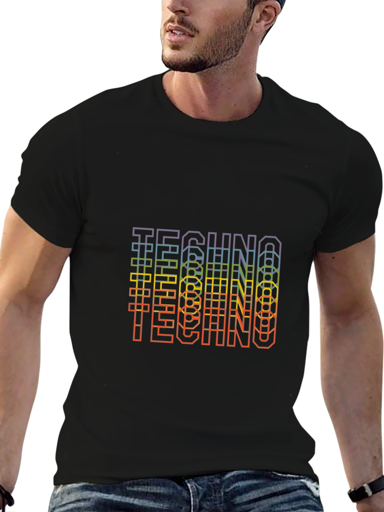 Rainbow Techno T-Shirt - EDM Rave Music Tee