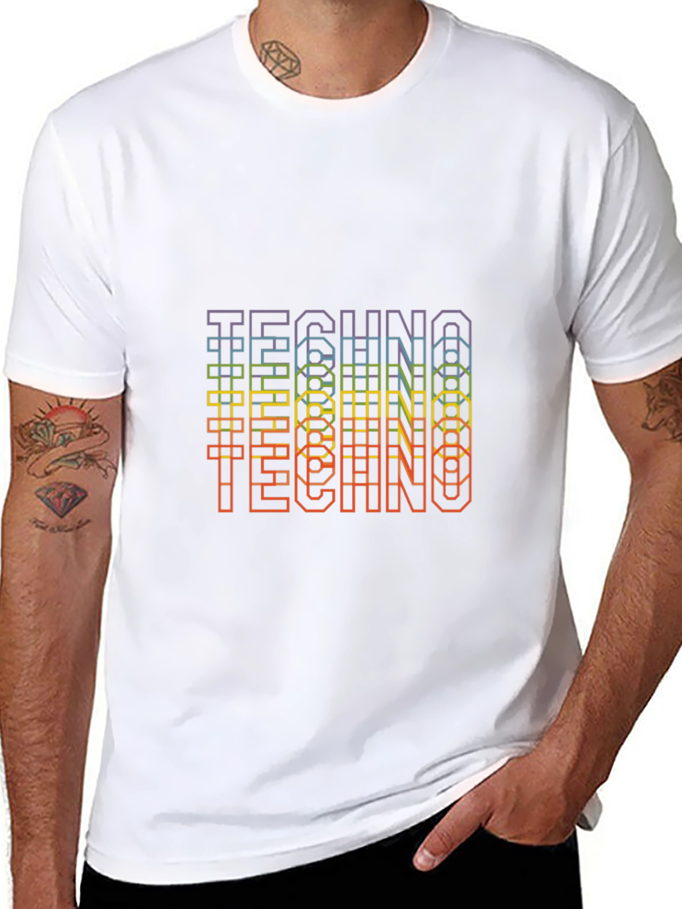 Rainbow Techno T-Shirt - EDM Rave Music Tee
