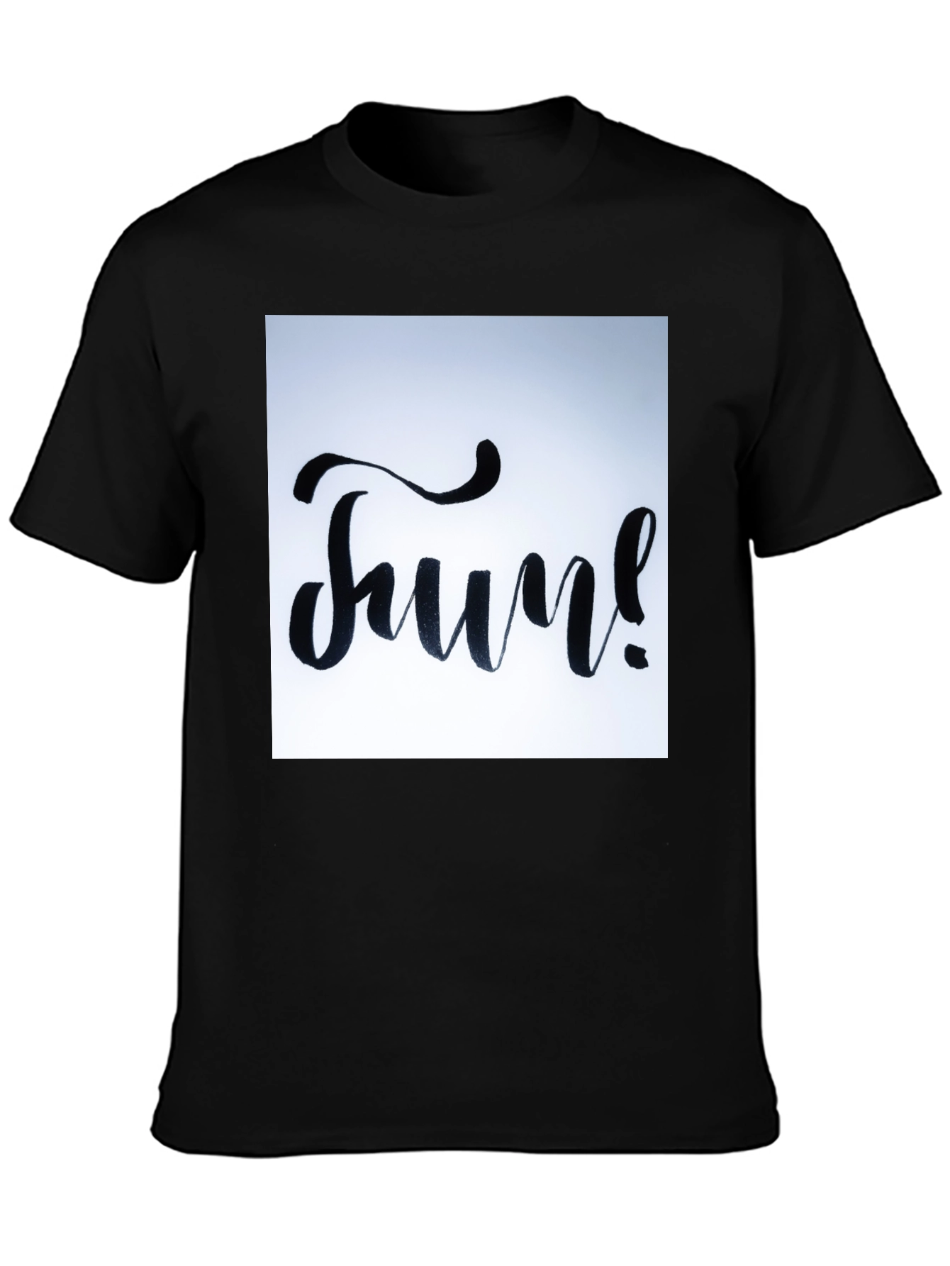 Fun Graphic Tee - Black Cotton T-Shirt