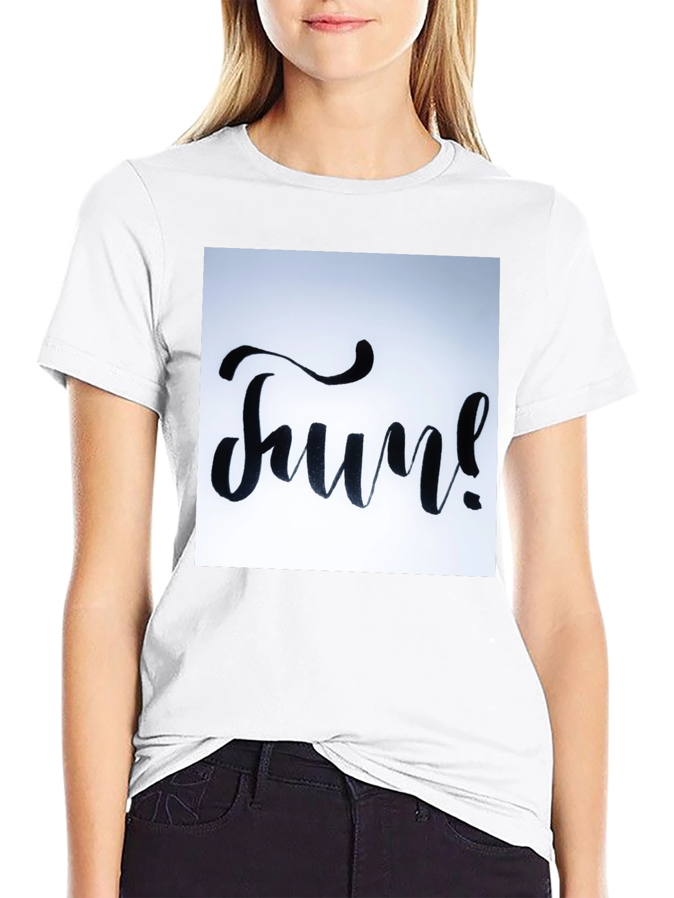 Fun Graphic Tee - Black Cotton T-Shirt