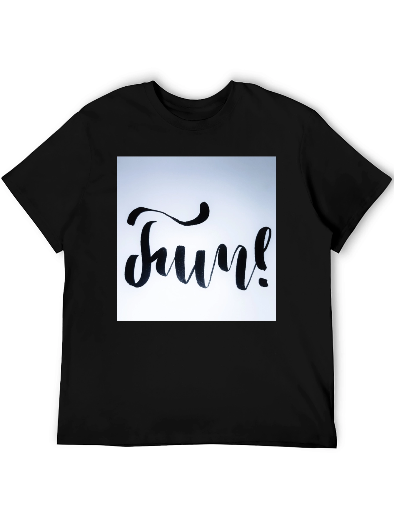 Fun Graphic Tee - Black Cotton T-Shirt
