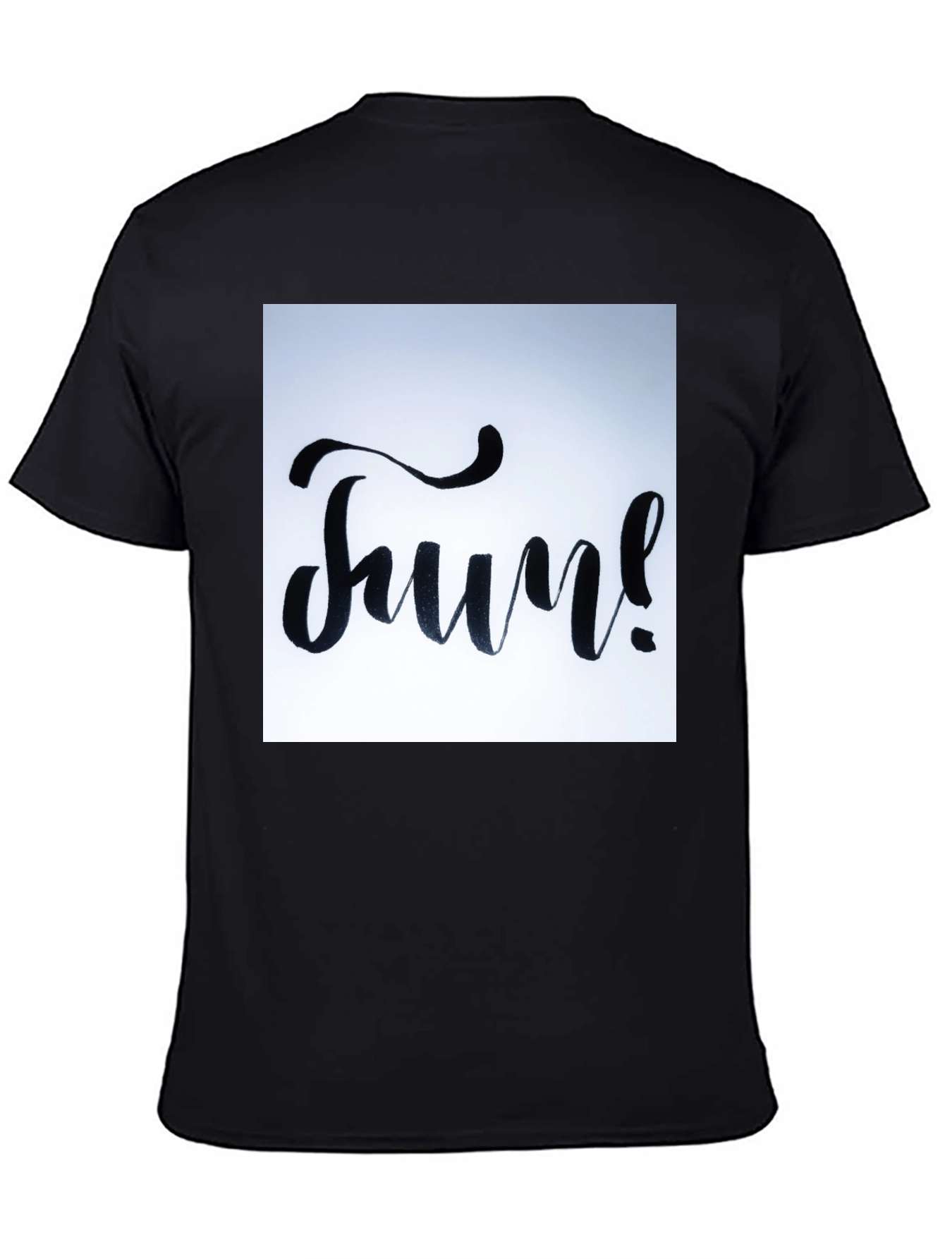 Fun Graphic Tee - Black Cotton T-Shirt