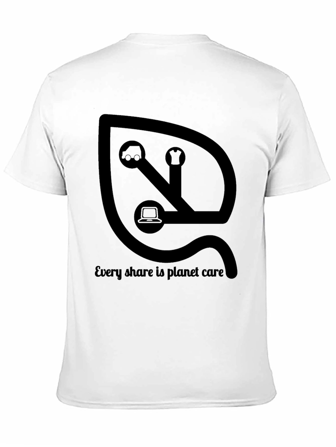 Eco-Friendly Sharing T-Shirt: Planet Care Design