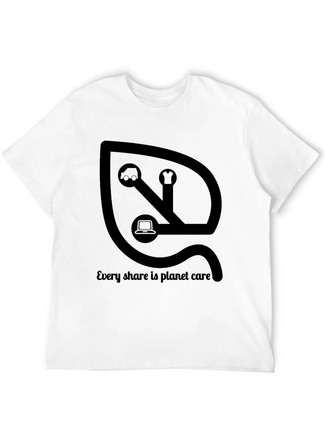 Eco-Friendly Sharing T-Shirt: Planet Care Design