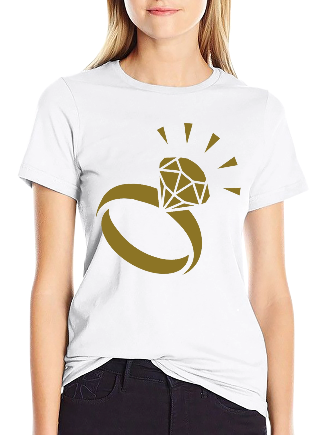 Diamond Ring Graphic Tee - Stylish & Unique