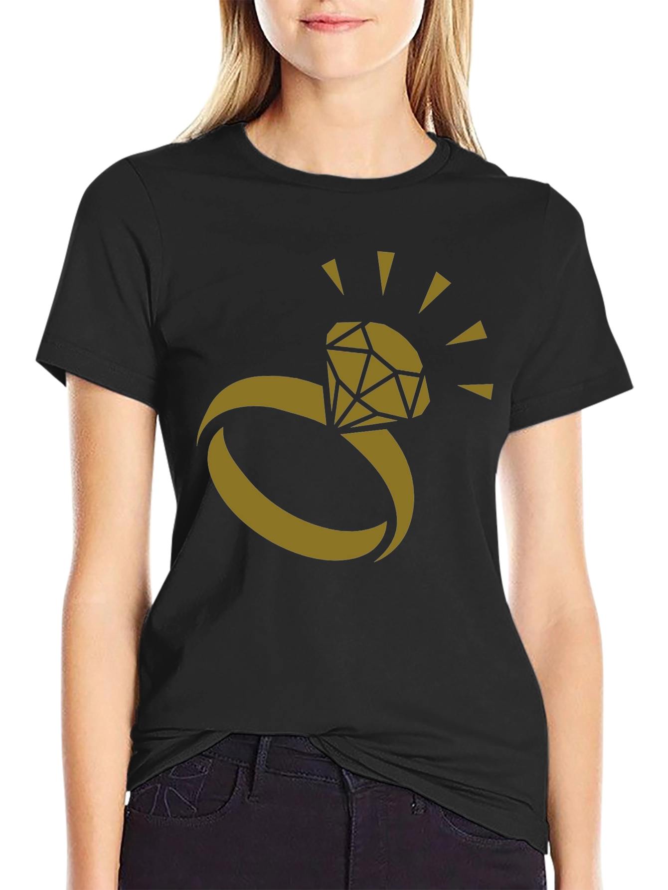 Diamond Ring Graphic Tee - Stylish & Unique