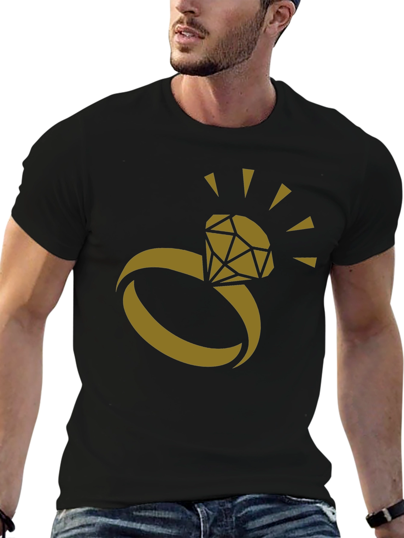 Diamond Ring Graphic Tee - Stylish & Unique
