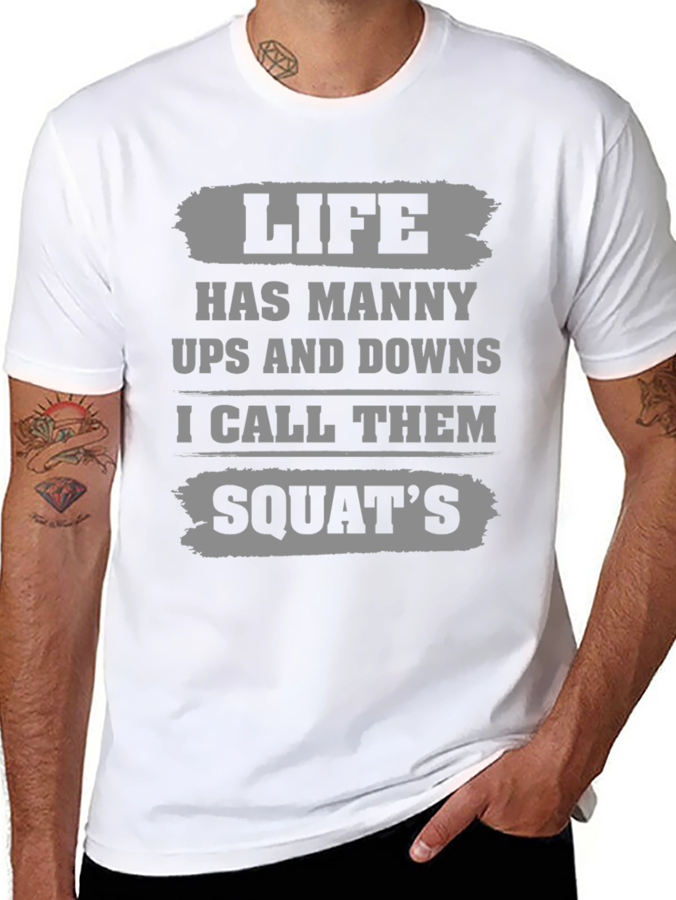 Life Squats T-Shirt - Funny Gym Workout Tee