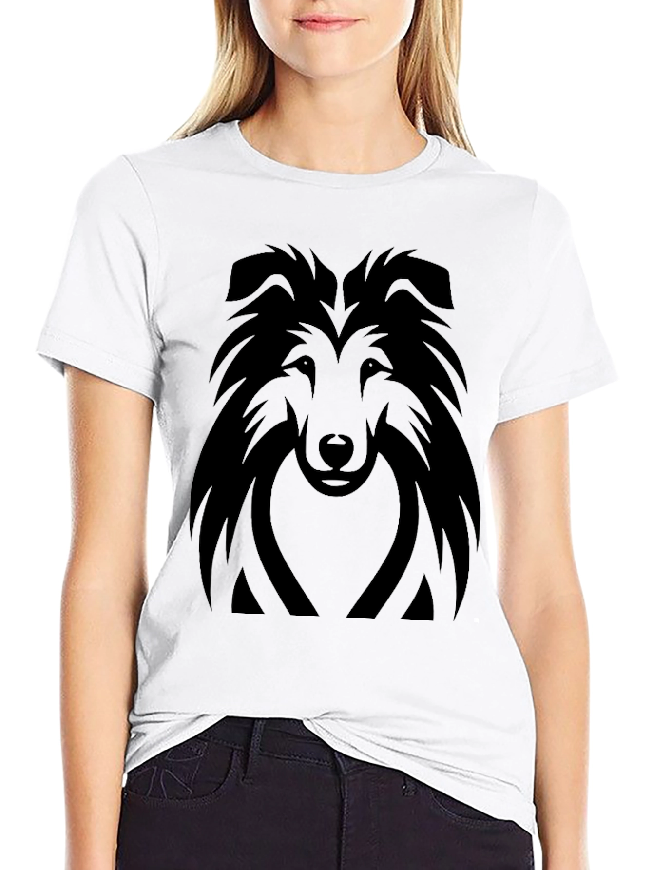 Dog Head Silhouette T-Shirt – Stylish Dog Lover Graphic Tee