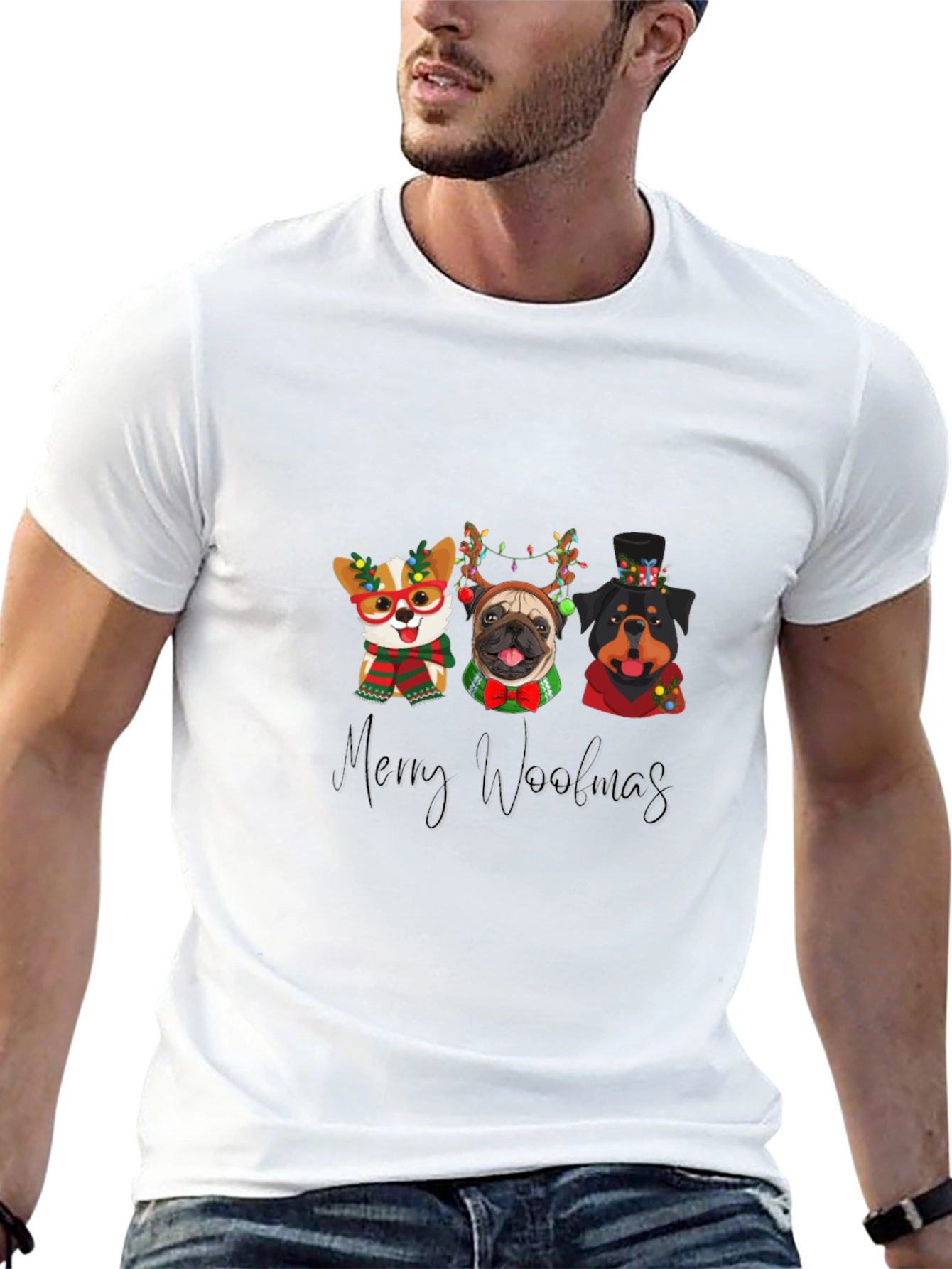 Merry Woolmas Dogs T-Shirt Holiday Gift