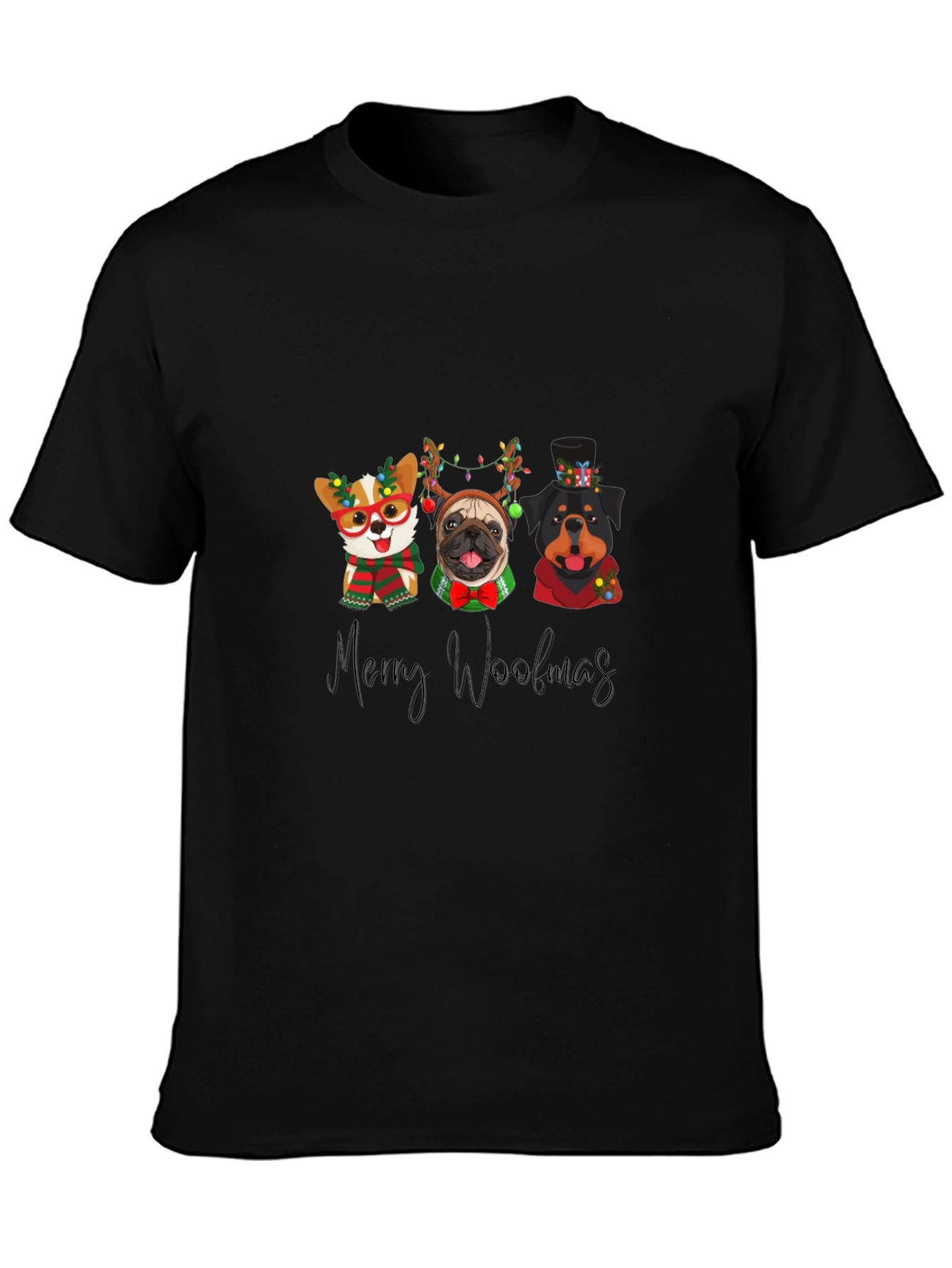 Merry Woolmas Dogs T-Shirt Holiday Gift