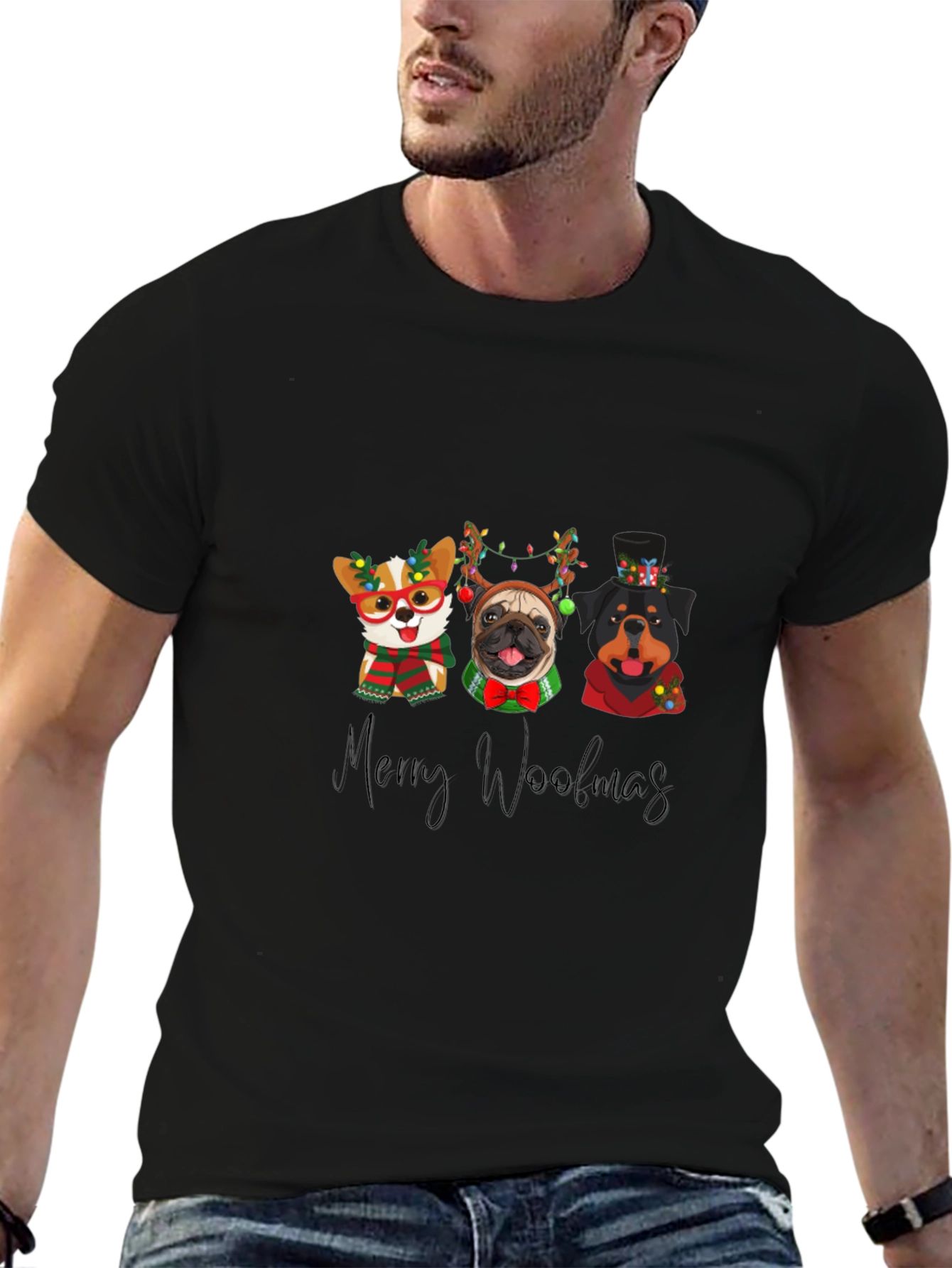 Merry Woolmas Dogs T-Shirt Holiday Gift