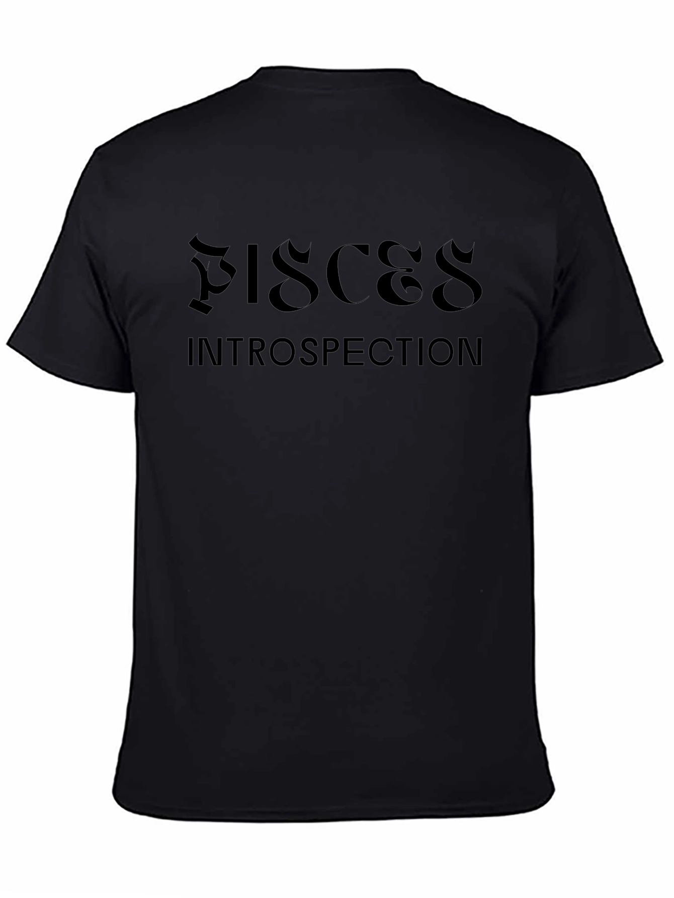 Pisces Introspection Black T-Shirt