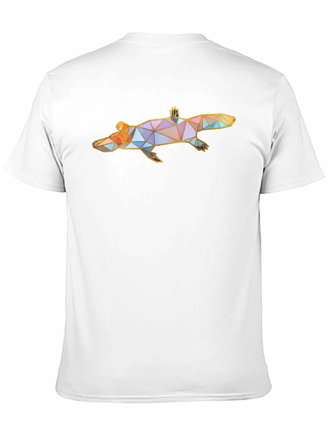 Geometric Platypus Graphic Tee - Black