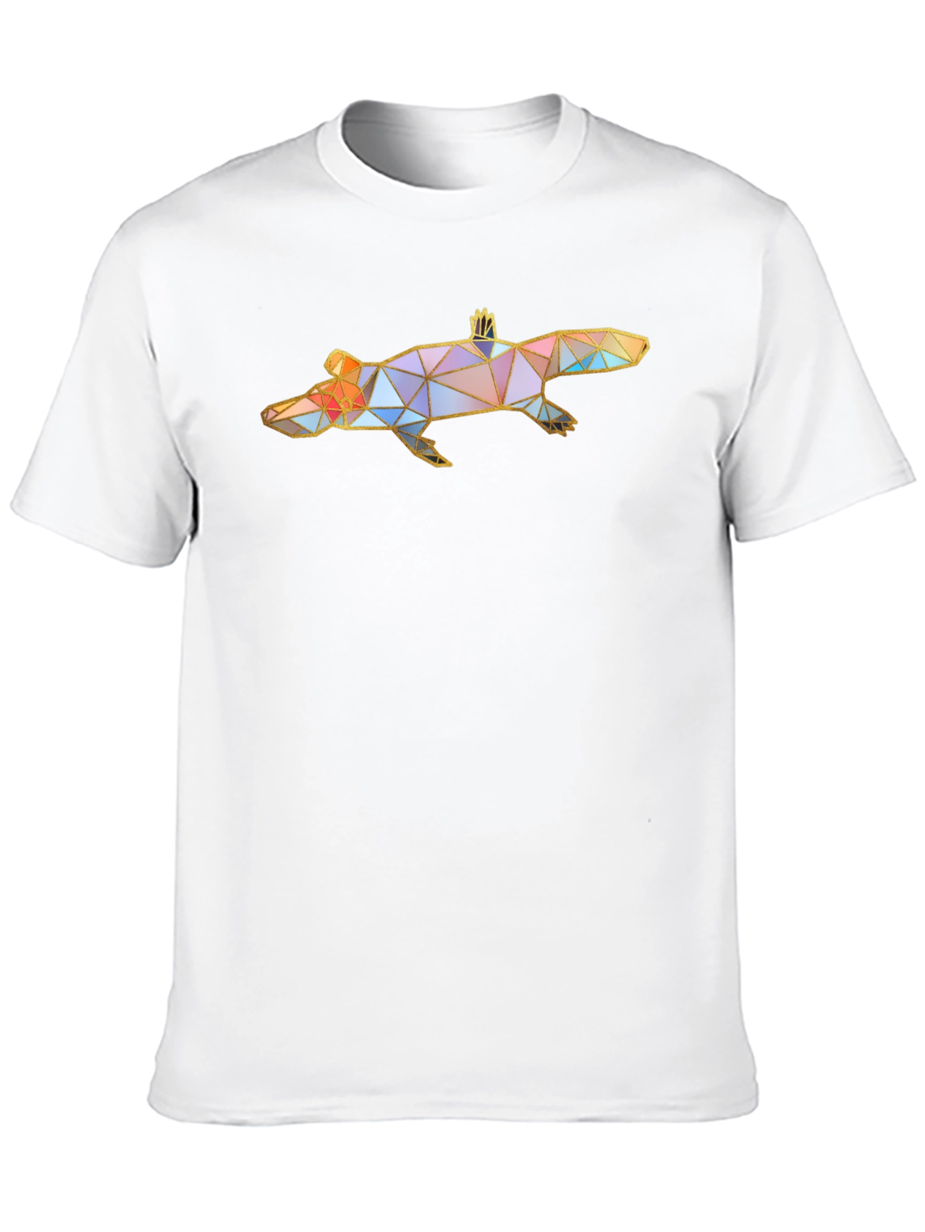 Geometric Platypus Graphic Tee - Black