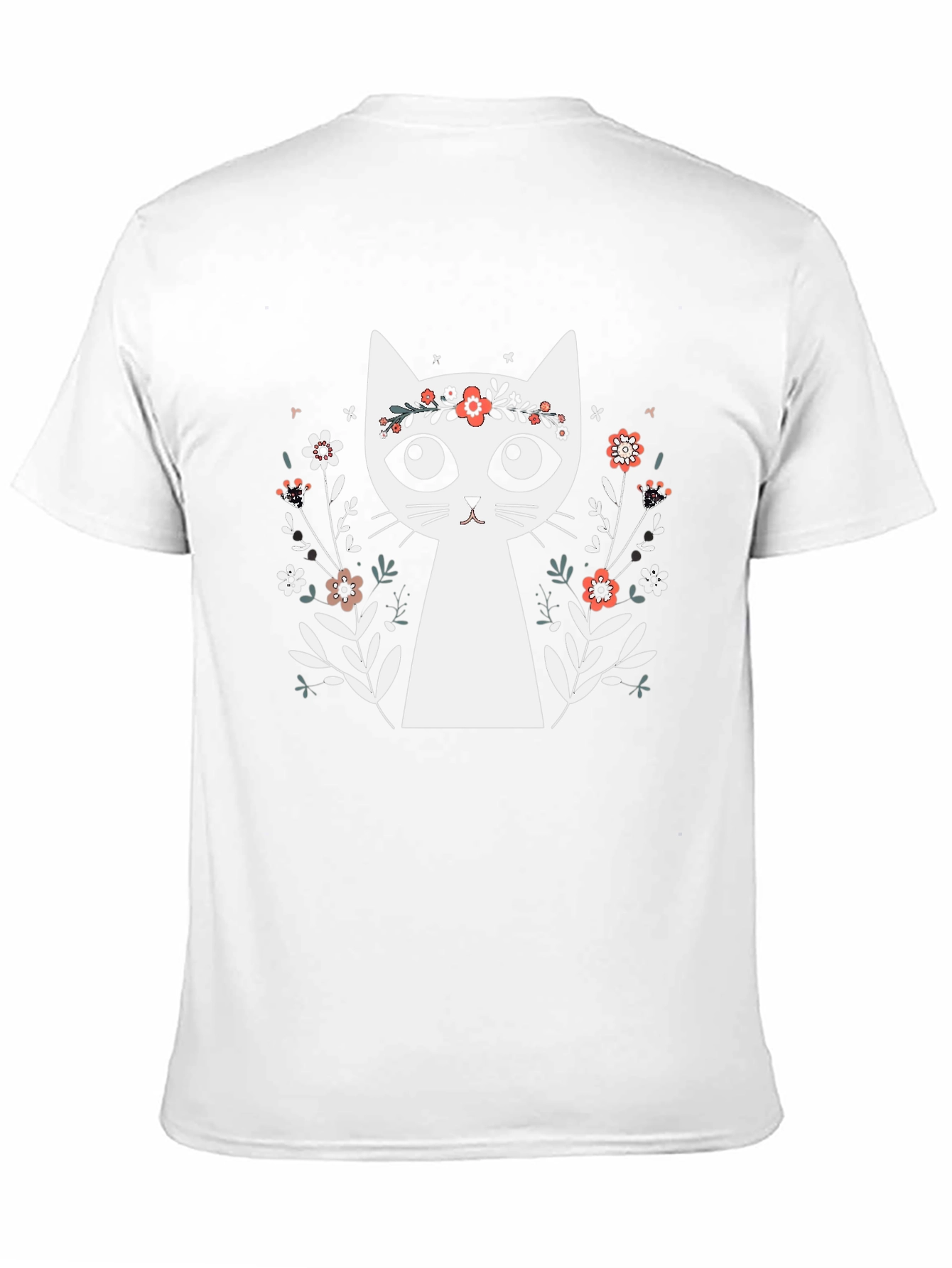 Floral Crown Cat Graphic Tee