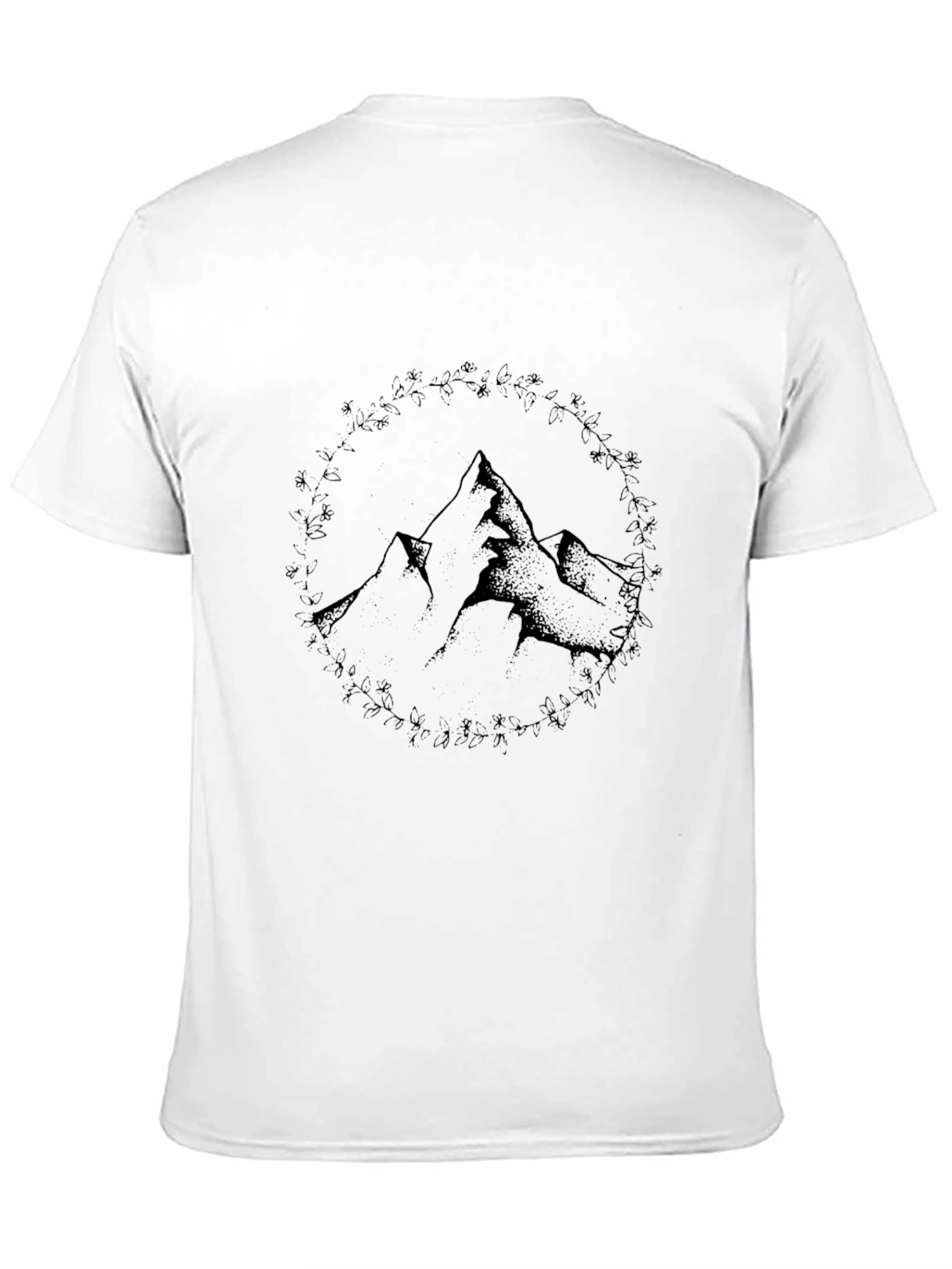 Mountain Graphic Black Crew Neck Tee