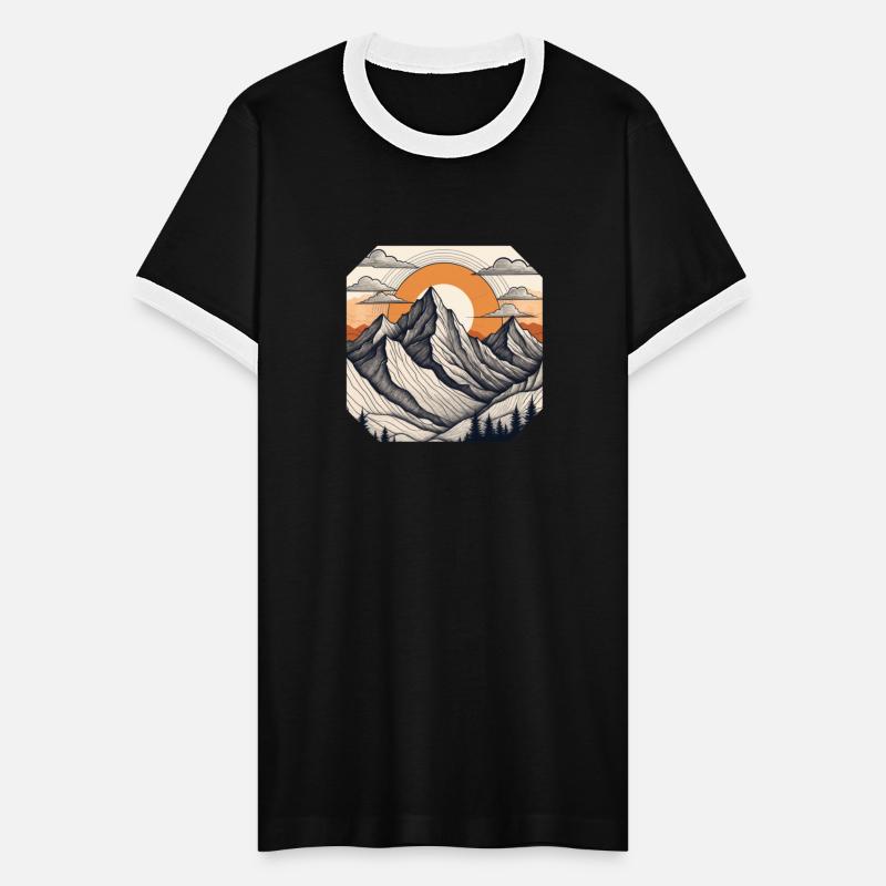 Majestic Mountains Under Vibrant Sunset and Clouds