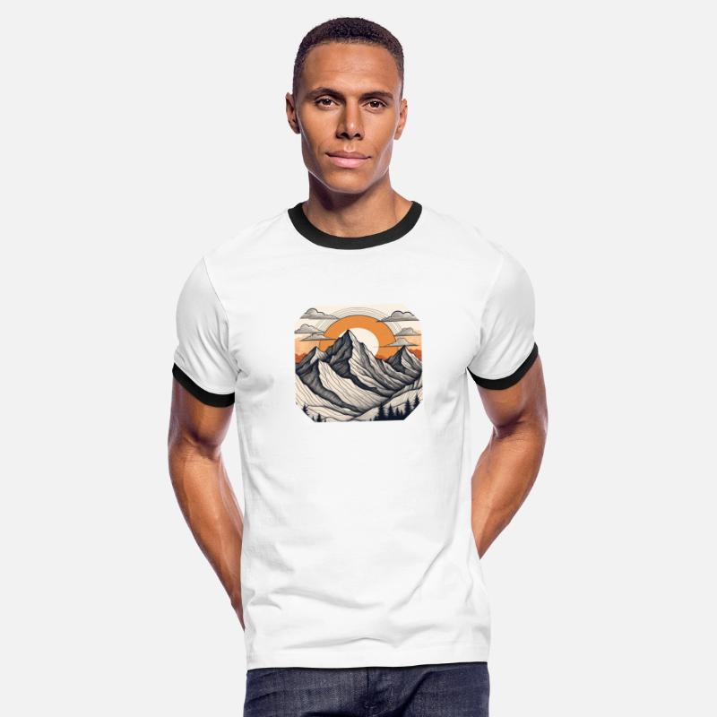 Majestic Mountains Under Vibrant Sunset and Clouds