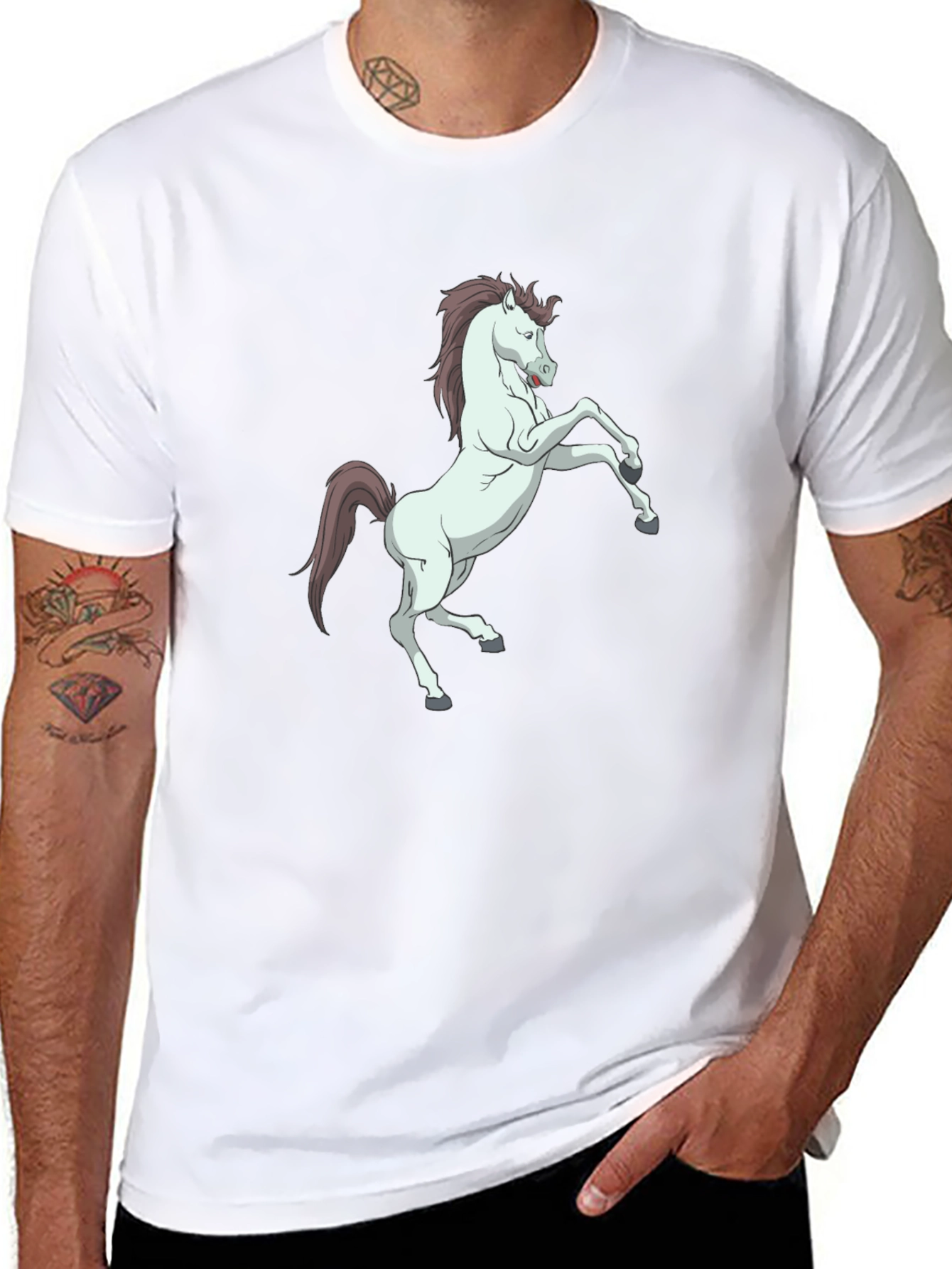 Horse Graphic Black T-Shirt - Stylish & Unique