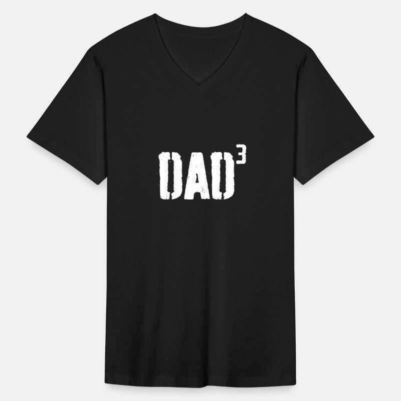Mens Dad Cubed - Dad of Three Father's Day