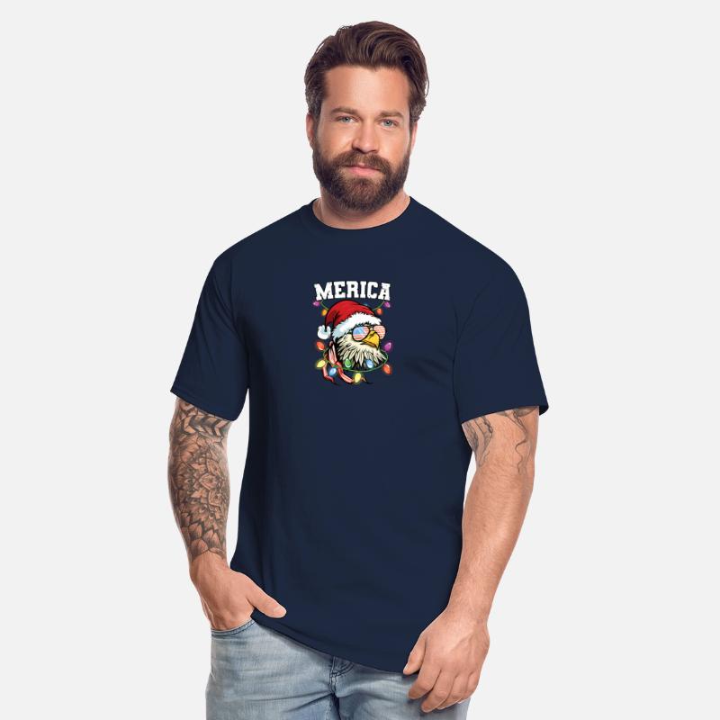 Merica Usa Flag Patriotic Veteran Santa Bald Eagle