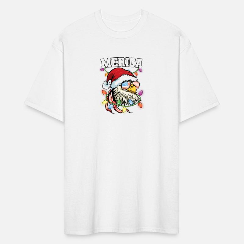 Merica Usa Flag Patriotic Veteran Santa Bald Eagle