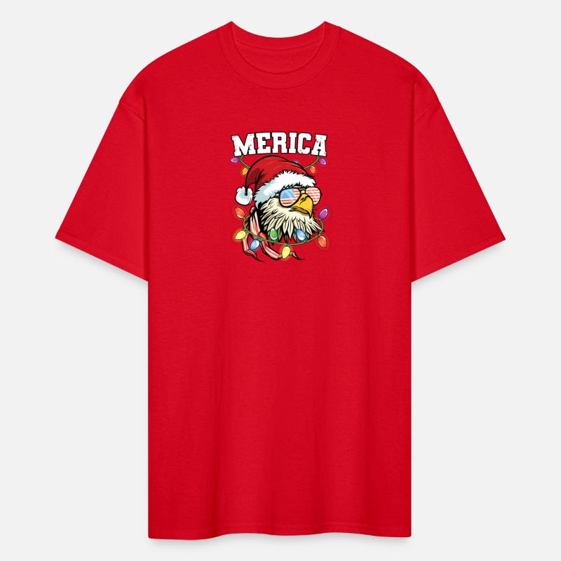 Merica Usa Flag Patriotic Veteran Santa Bald Eagle