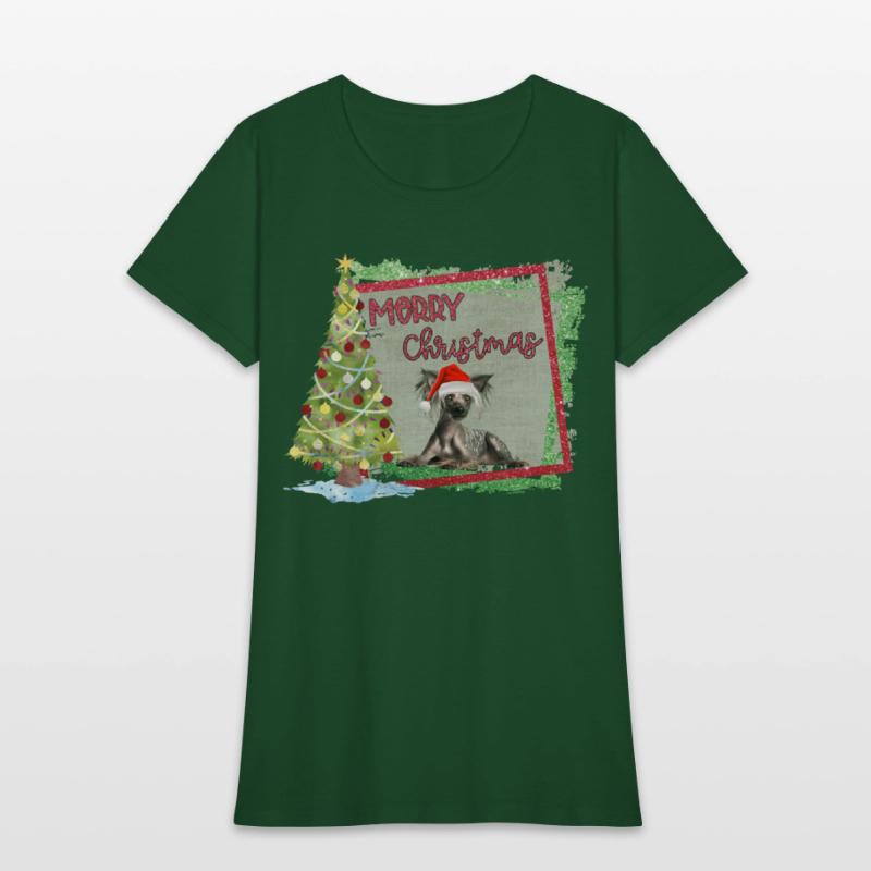 MERRY CHIRSTMAS CRESTED TREE