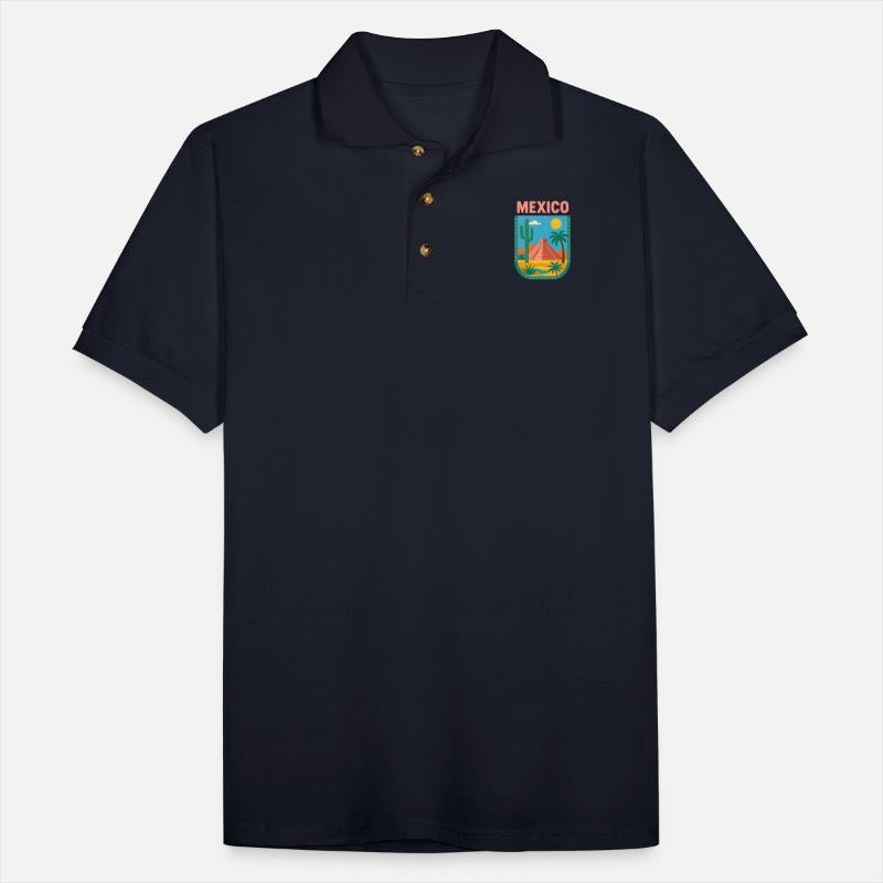 Mexico with Mayan pyramid