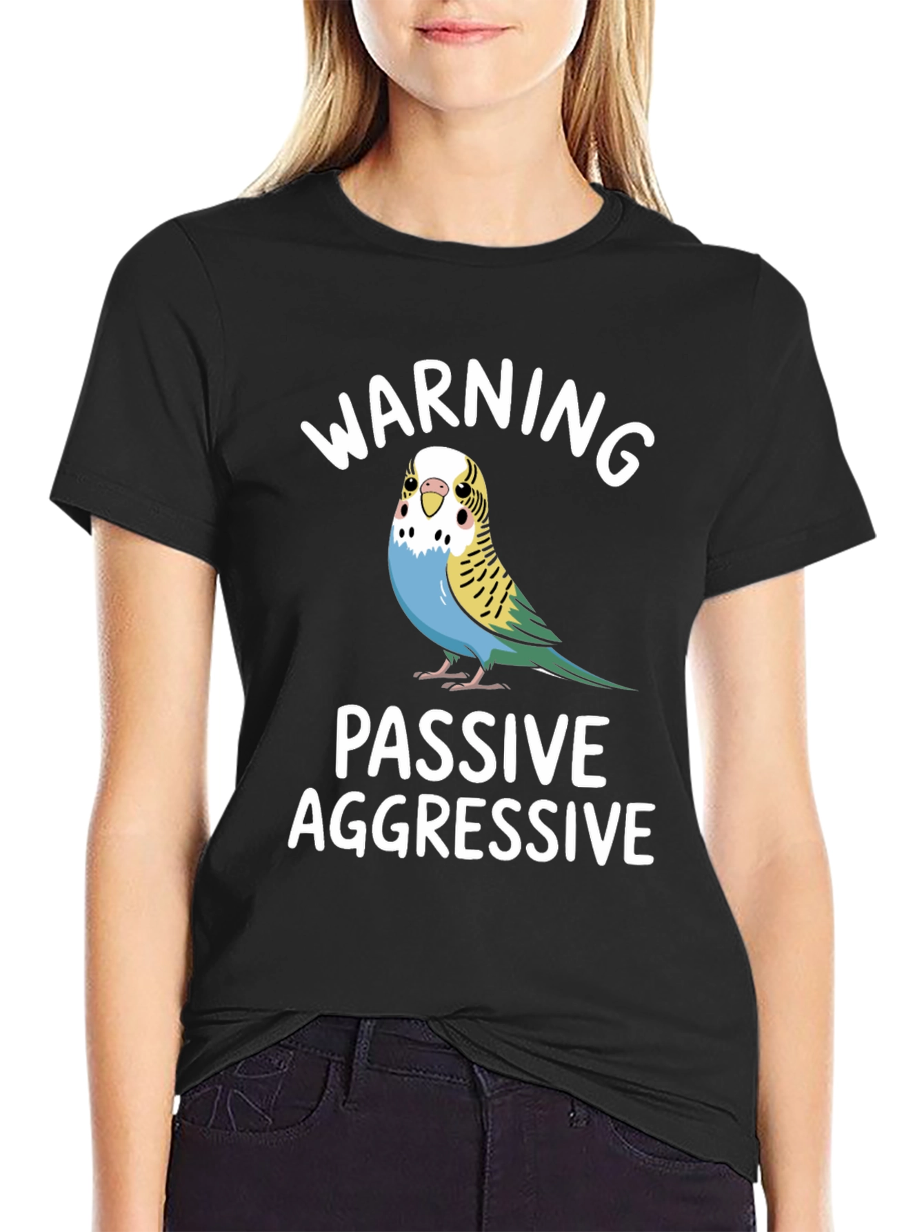 Warning Passive Aggressive Budgie T-Shirt