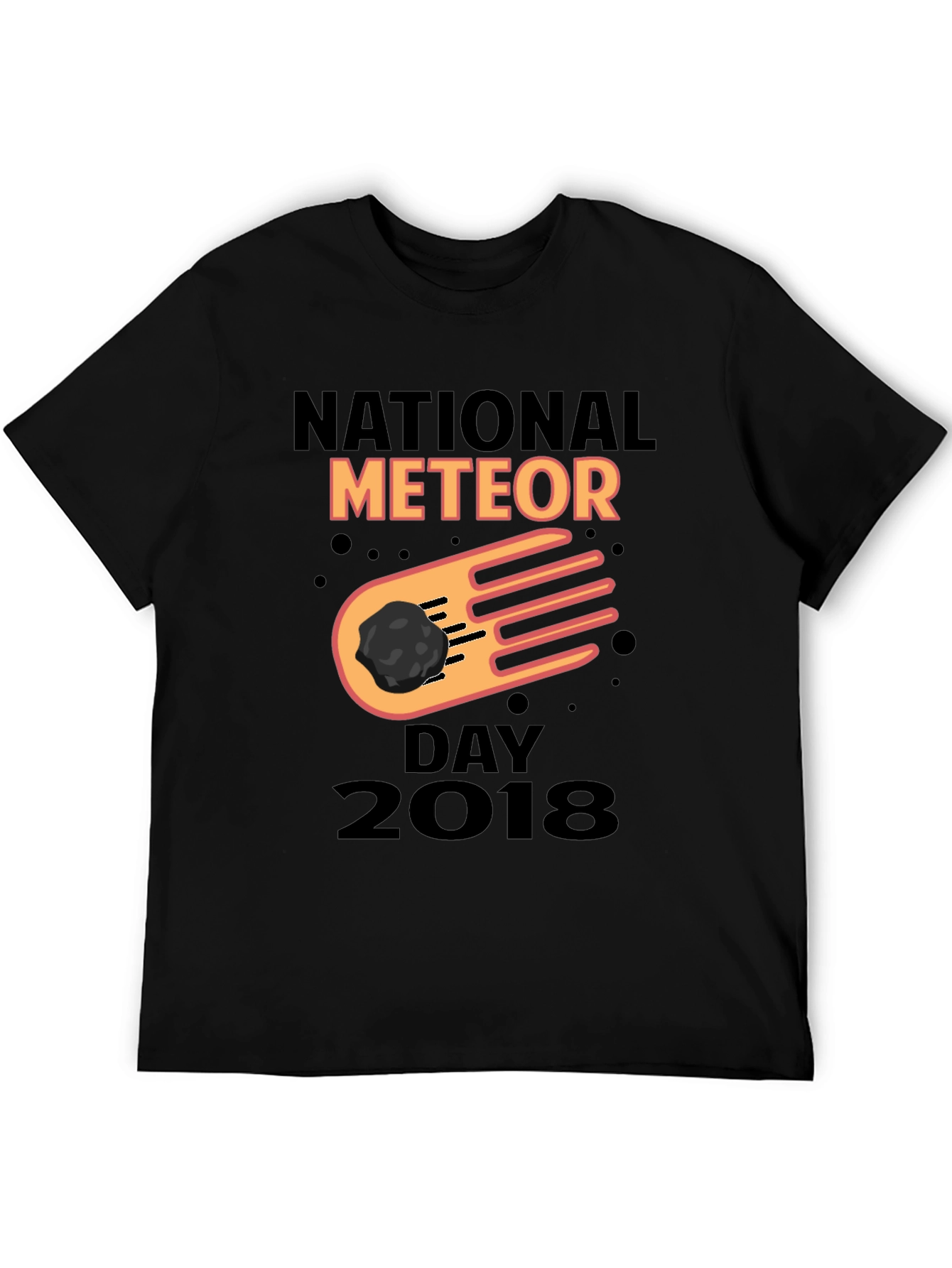 National Meteor Day 2018 Black Graphic T-Shirt