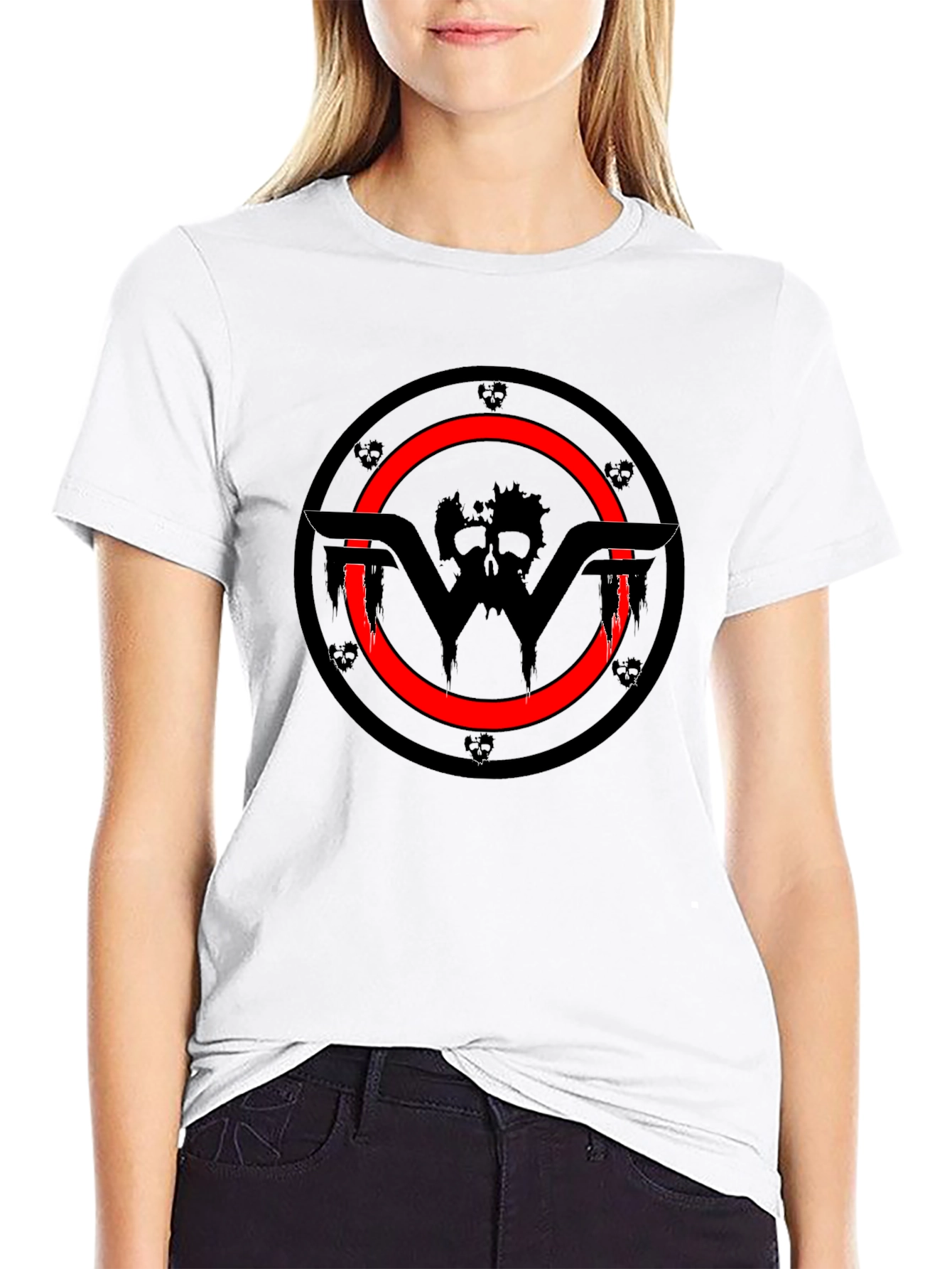 Skull Ring Black Graphic Tee