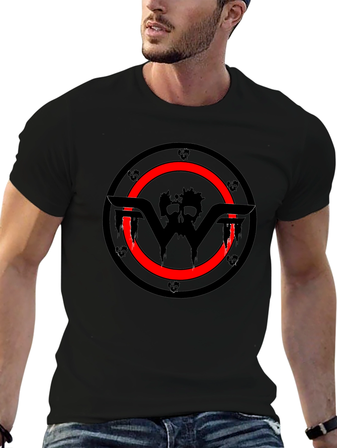 Skull Ring Black Graphic Tee
