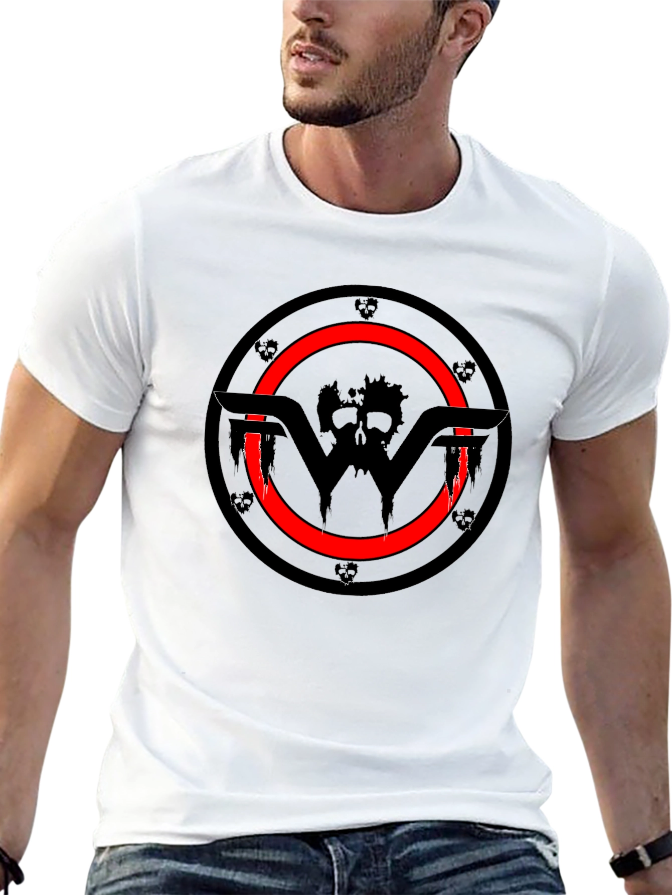 Skull Ring Black Graphic Tee
