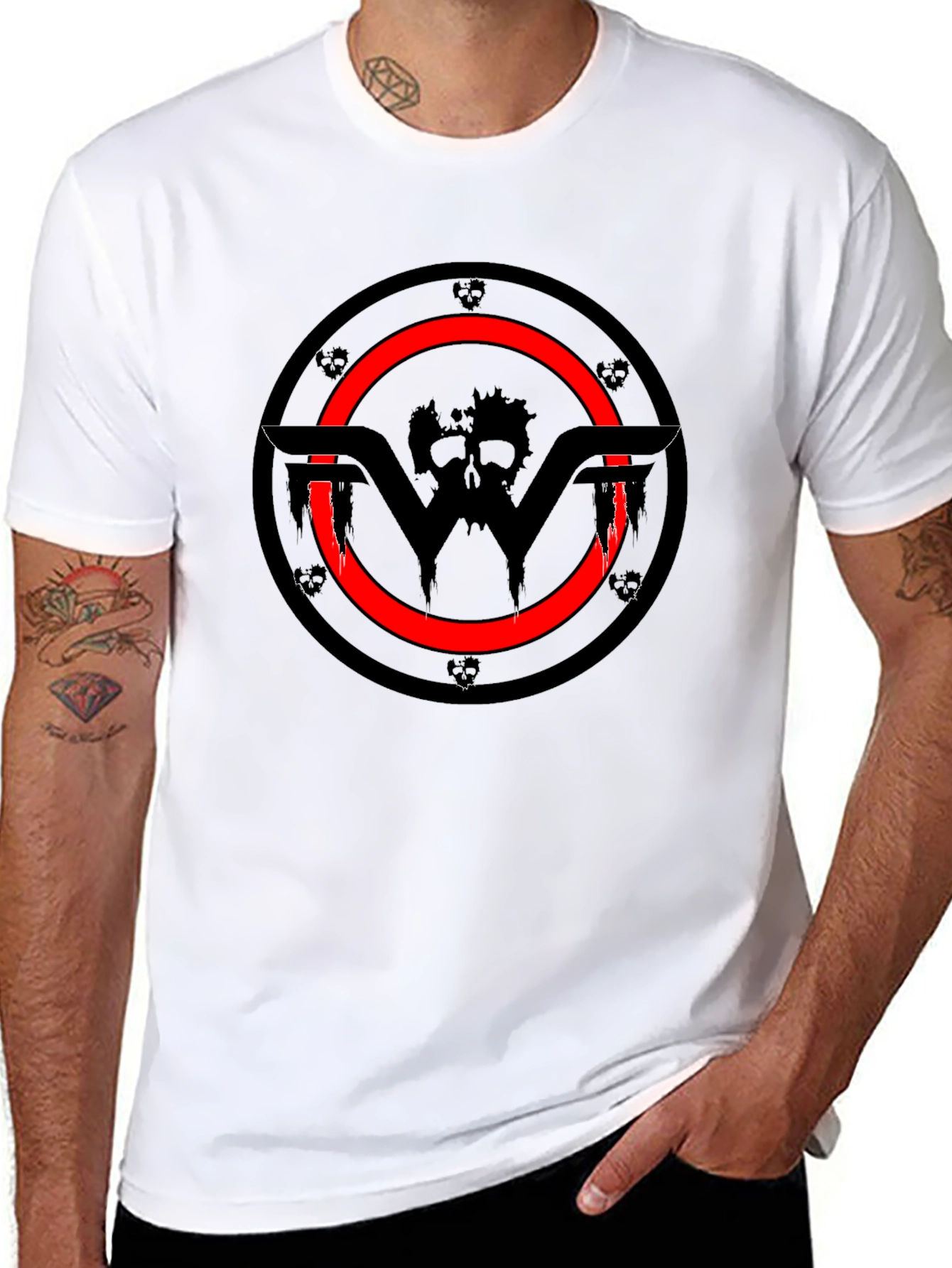 Skull Ring Black Graphic Tee