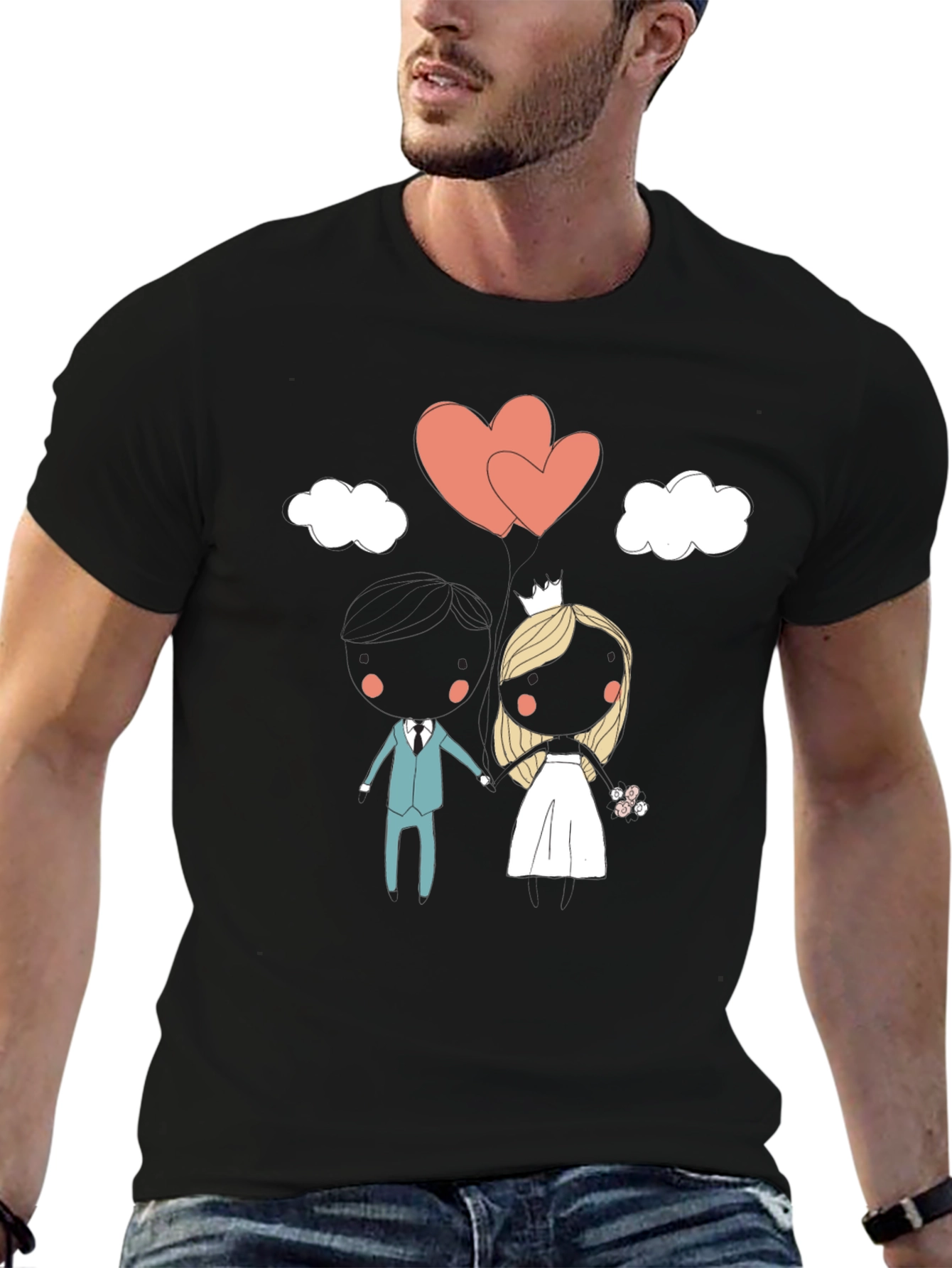 Cartoon Wedding Graphic Tee