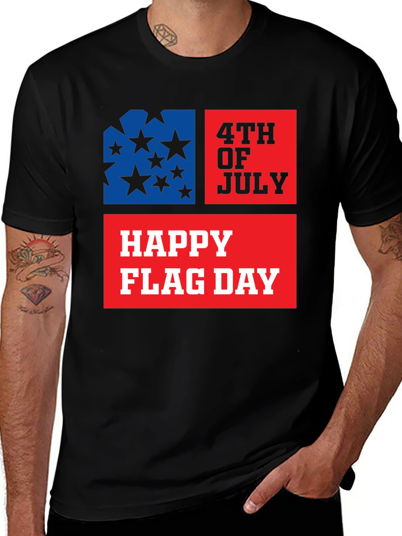 Patriotic USA Flag Graphic T-Shirt