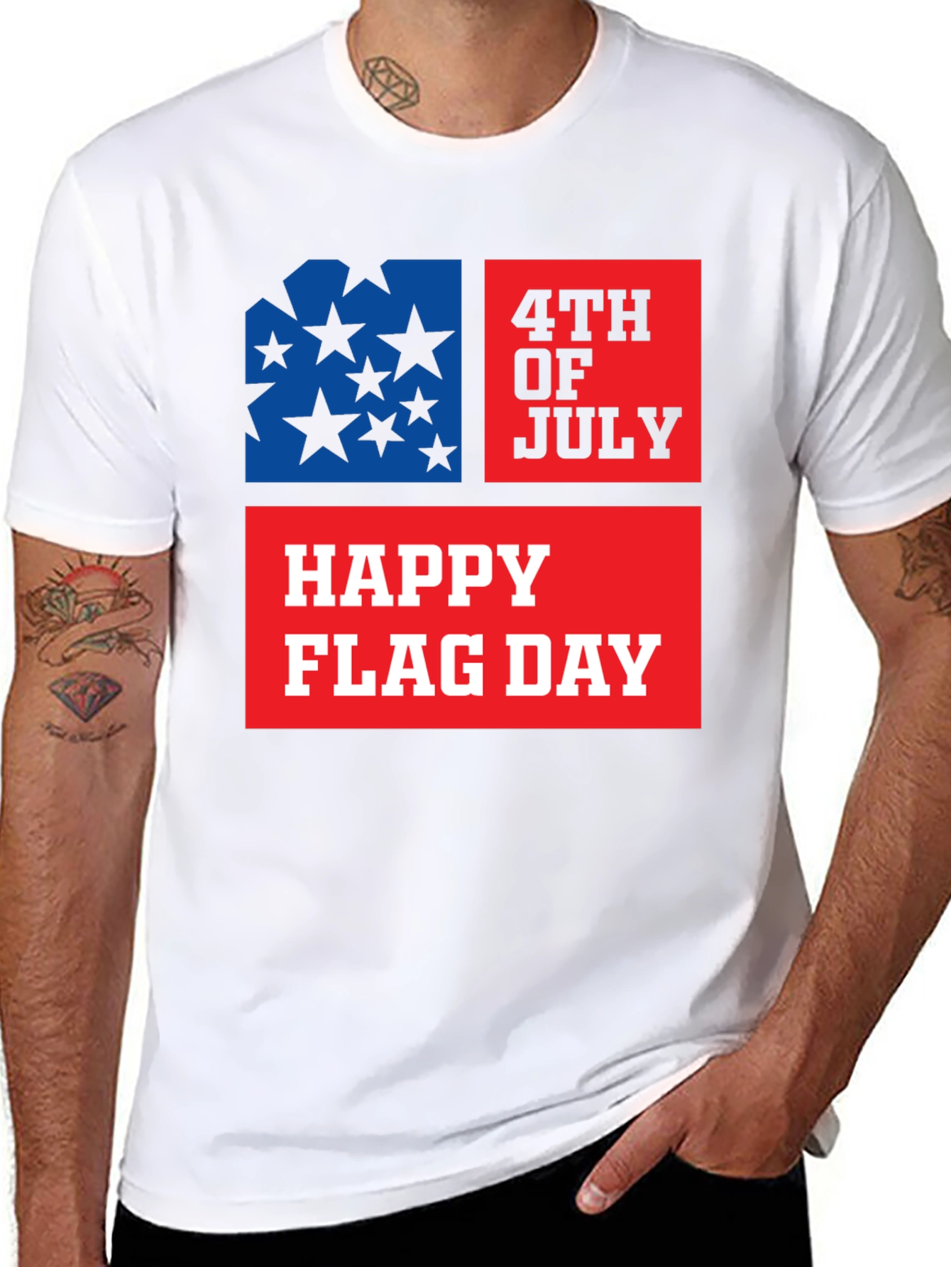 Patriotic USA Flag Graphic T-Shirt