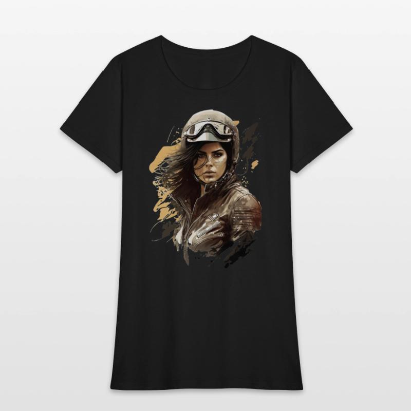 Motorcyclist Woman Motorbike for a Motorcyclist