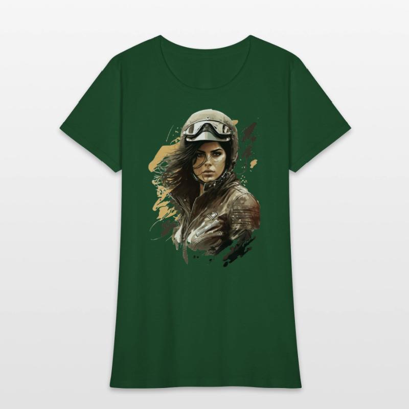 Motorcyclist Woman Motorbike for a Motorcyclist