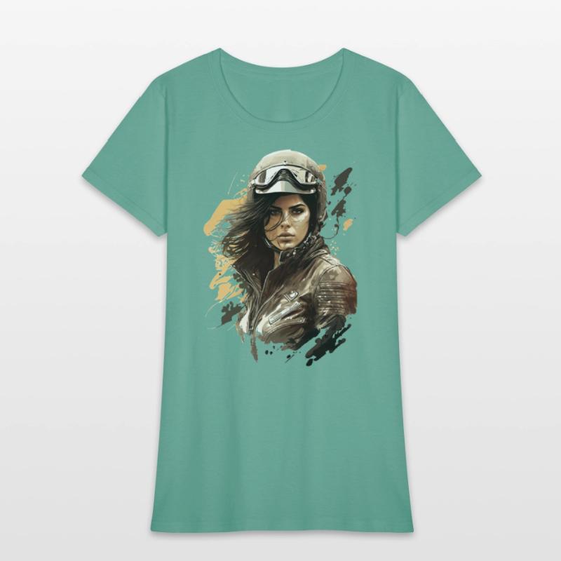 Motorcyclist Woman Motorbike for a Motorcyclist