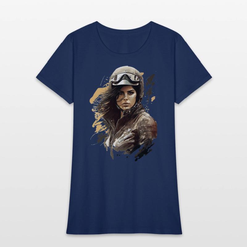 Motorcyclist Woman Motorbike for a Motorcyclist