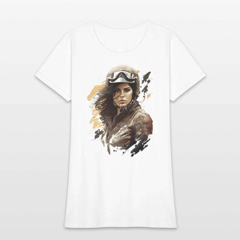 Motorcyclist Woman Motorbike for a Motorcyclist