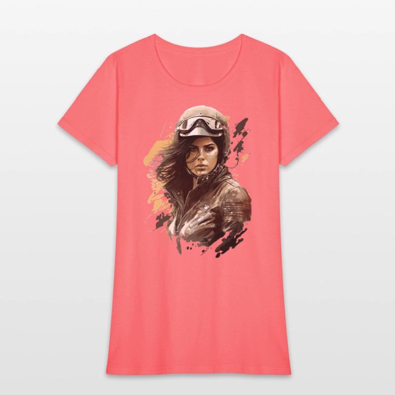 Motorcyclist Woman Motorbike for a Motorcyclist