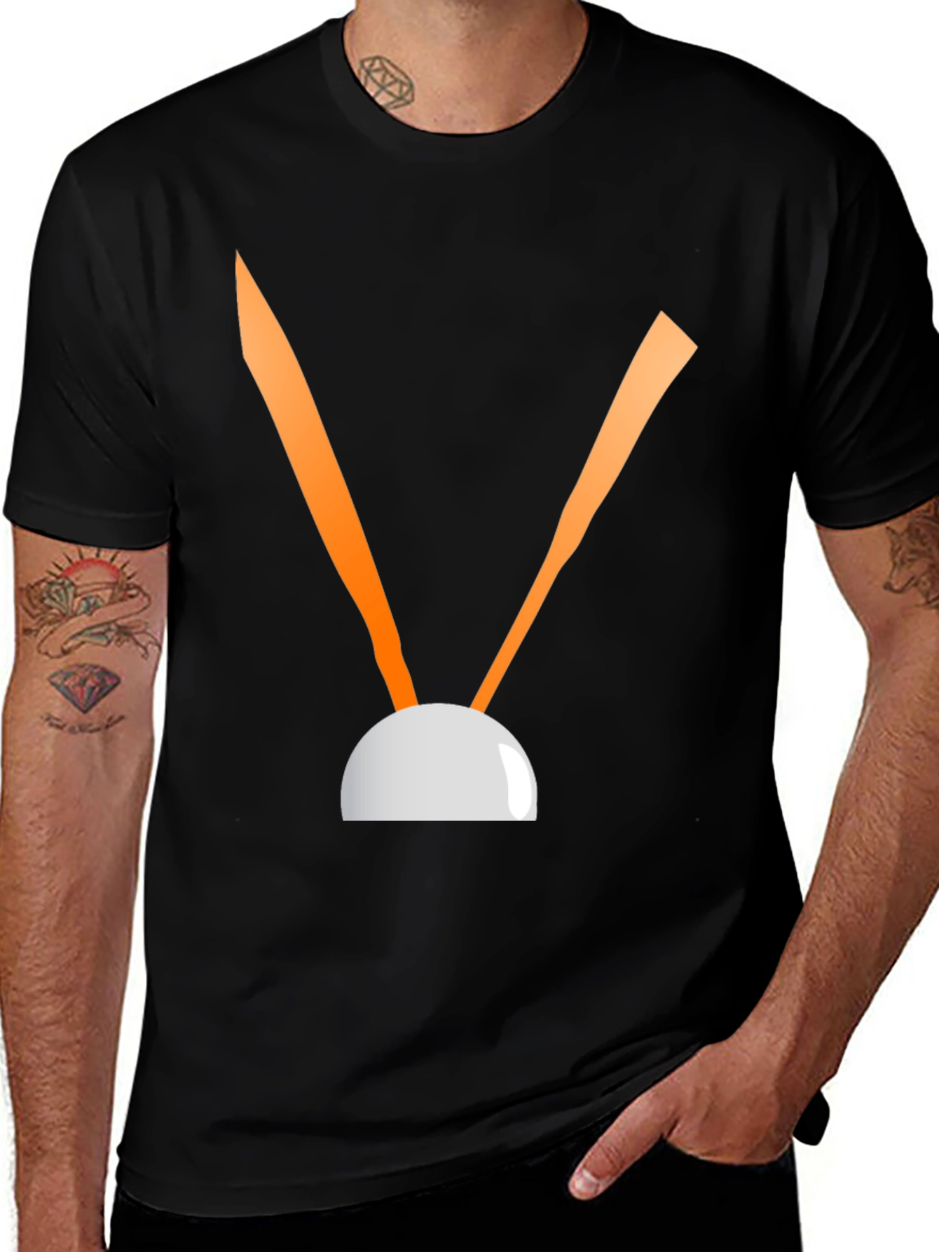 Abstract Graphic Black Tee