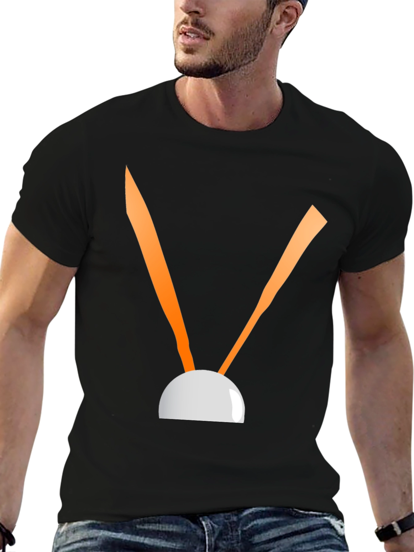 Abstract Graphic Black Tee