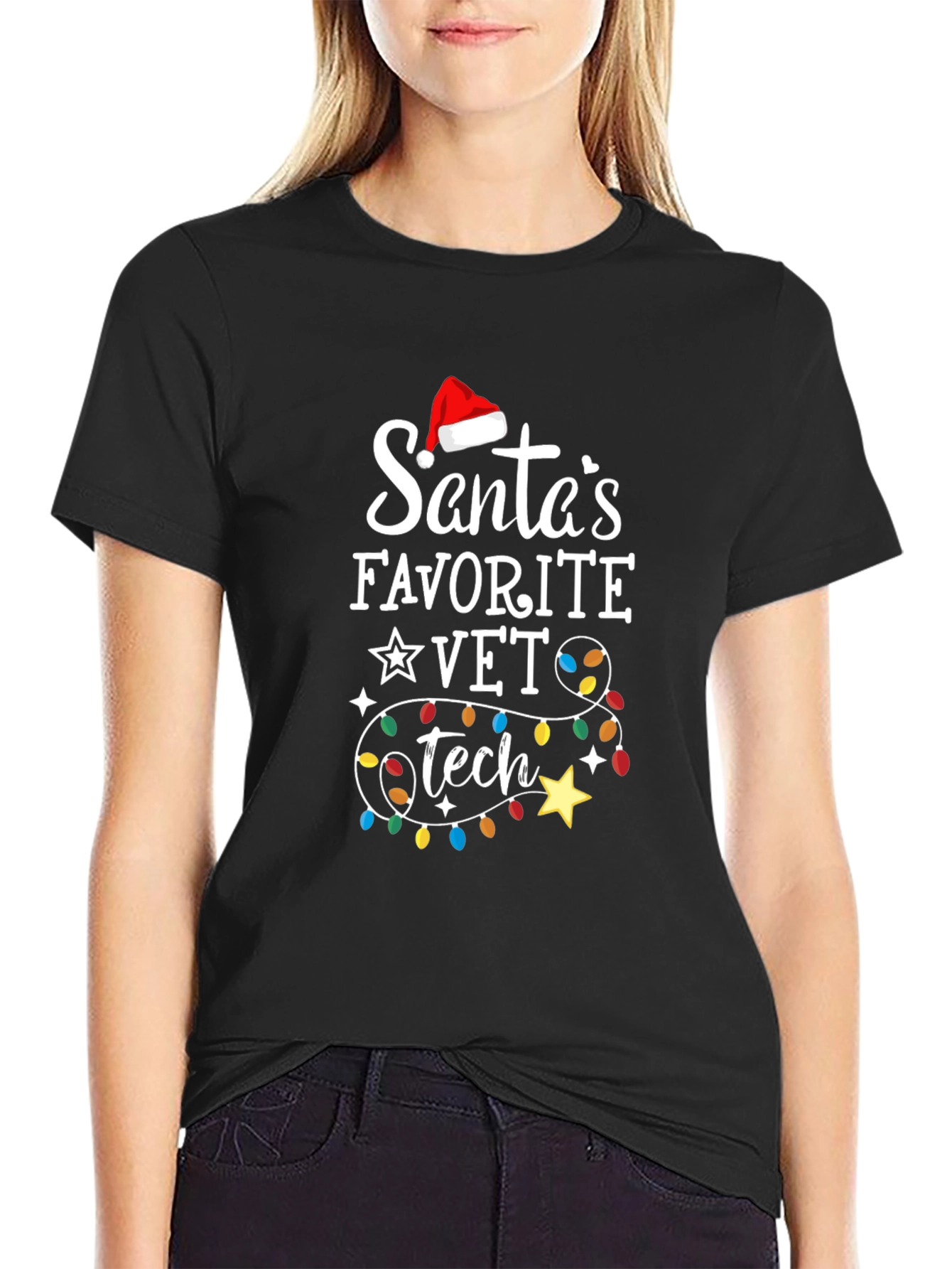 Santas Favorite Vet Tech Christmas T-Shirt